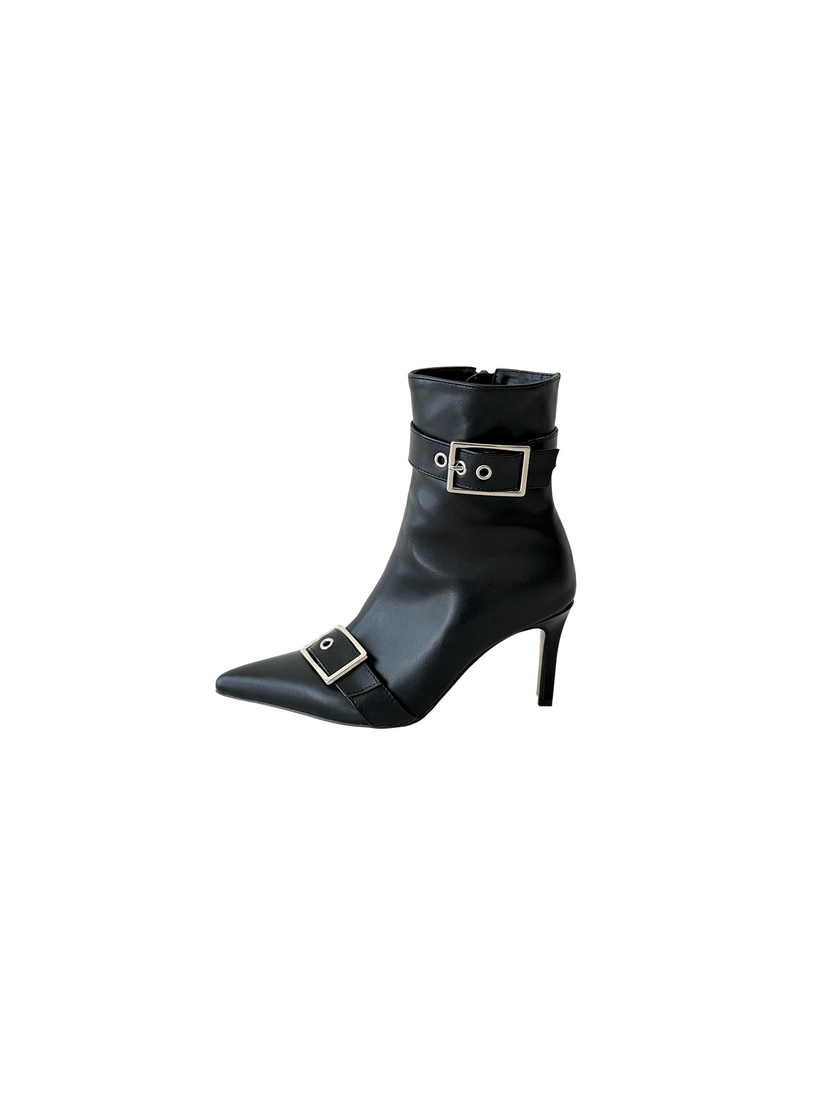 QUNG COORDINATE ITEM : Double Buckle Short Boots