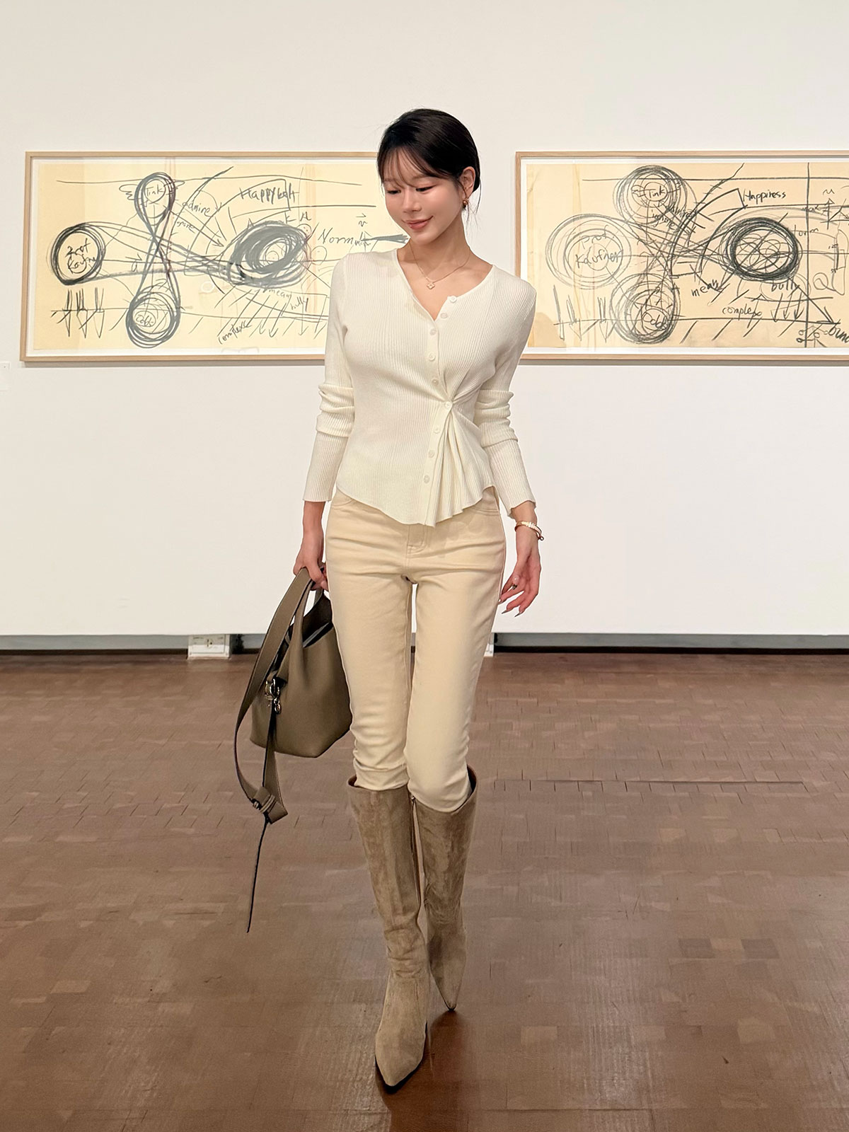 ツイスト2wayニットtop