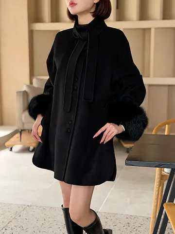Moelボウタイファースリーブcoat
