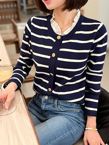 QUNG COORDINATE ITEM : Dualムードフリルカーディガンtop