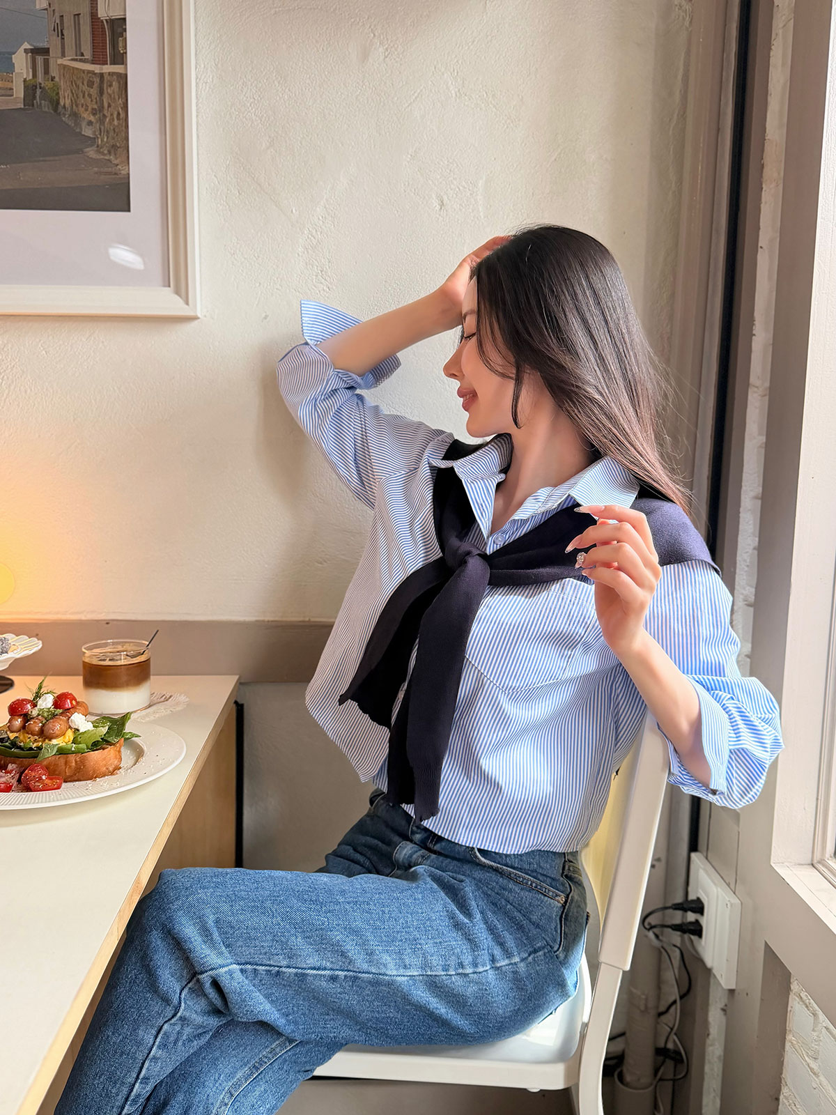 ストライプレイヤーコンビshirt