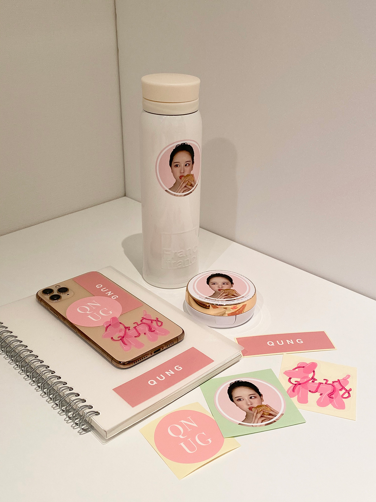  QUNG 2020 pink sticker set 