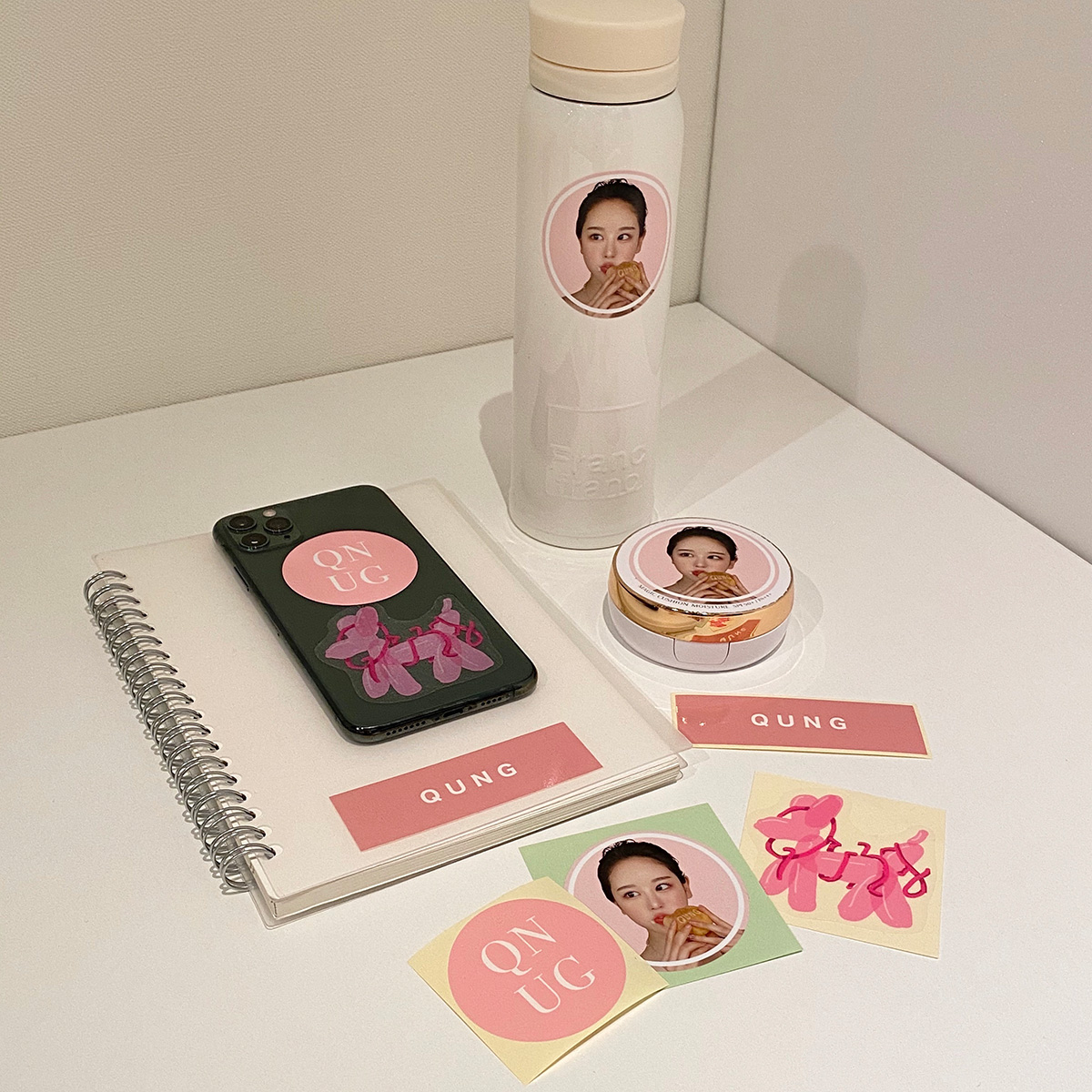  QUNG 2020 pink sticker set 