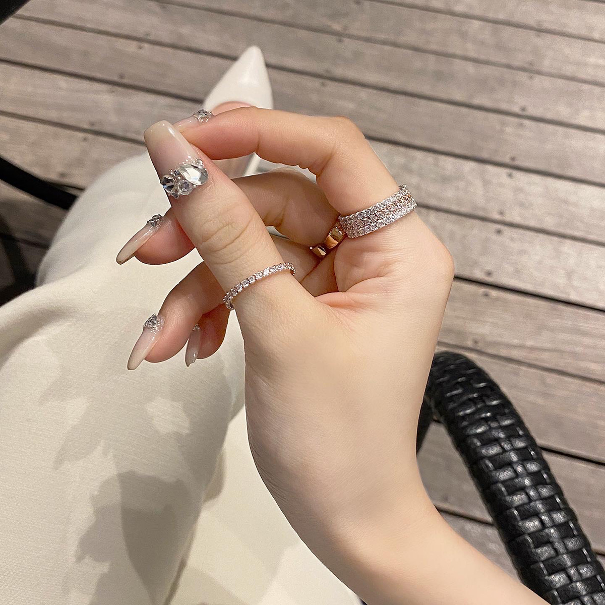  eternity Queen ring(silver925) 