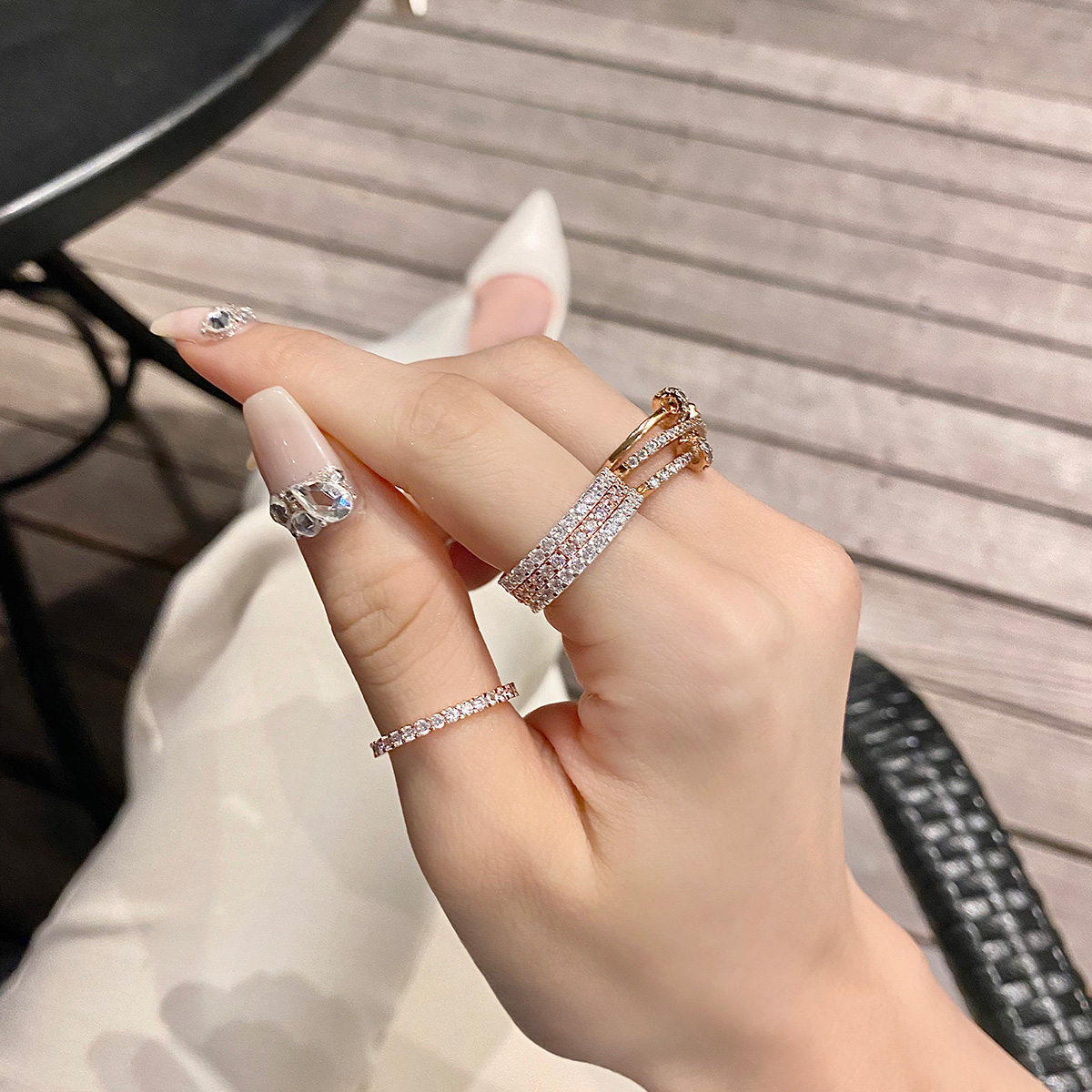  eternity Queen ring(silver925) 