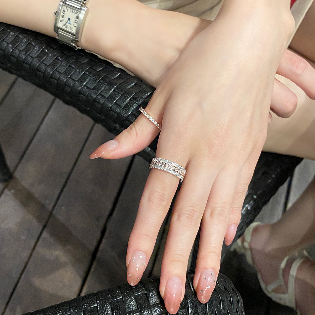 クン eternity Queen ring(silver925) カラー:シルバー、ピンクゴールド