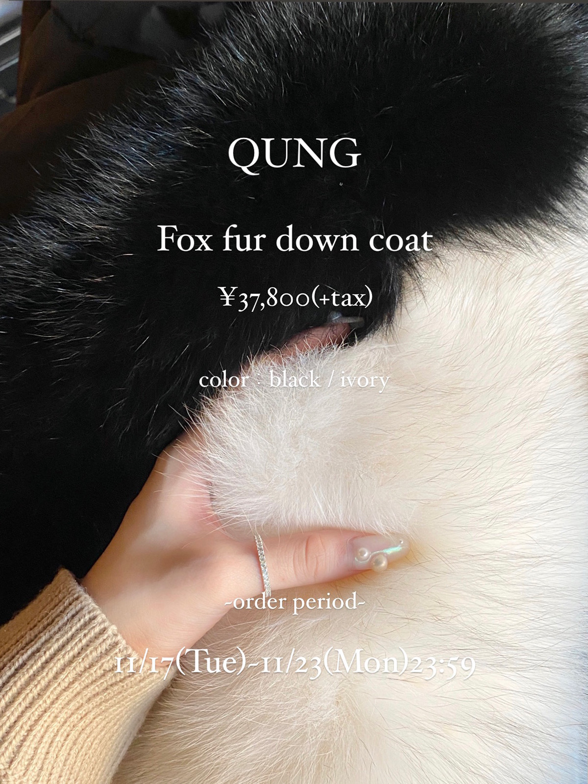  FOX fur down coat 