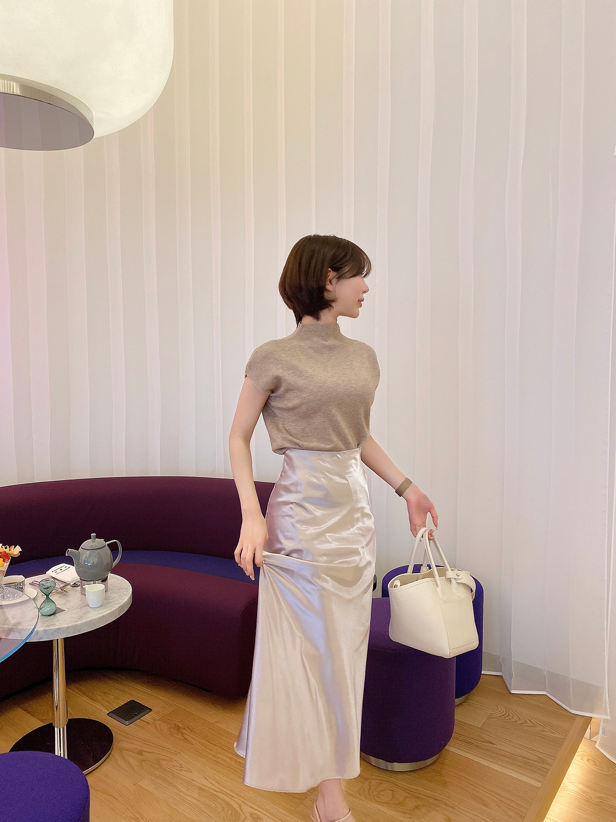  Venus satin long sk 顼:åԥ