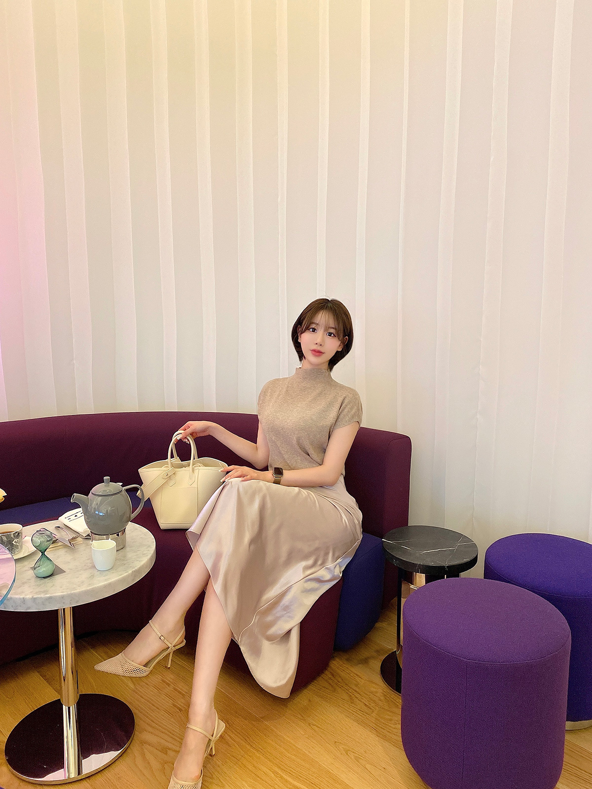  Venus satin long sk 顼:åԥ