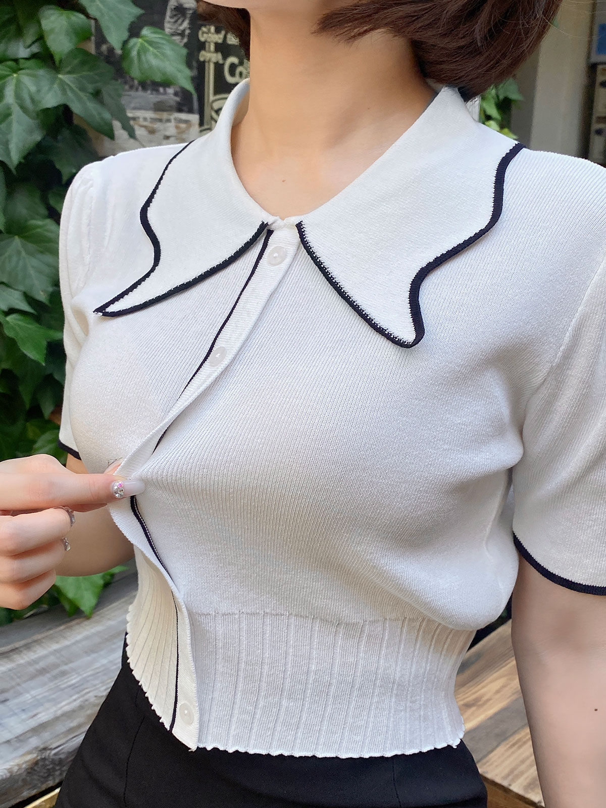 butterfly collar top 顼:֥åۥ磻