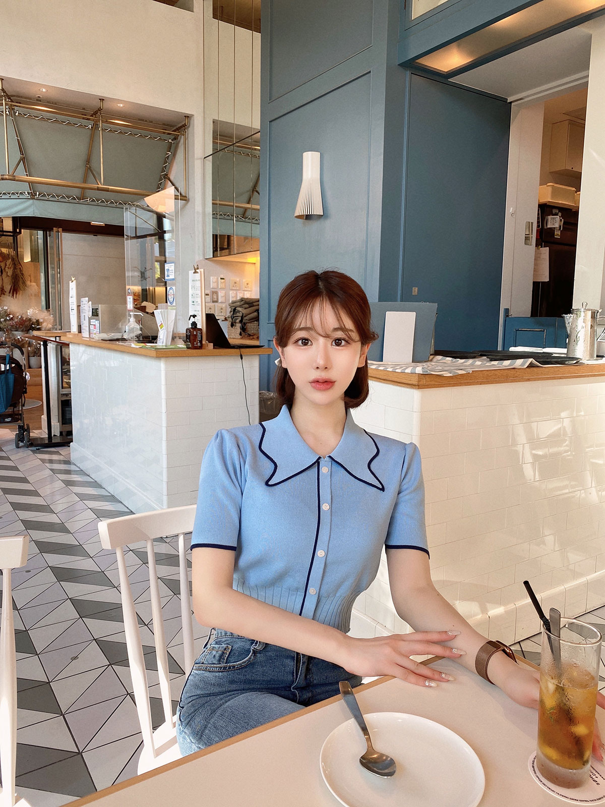  butterfly collar top 顼:֥åۥ磻