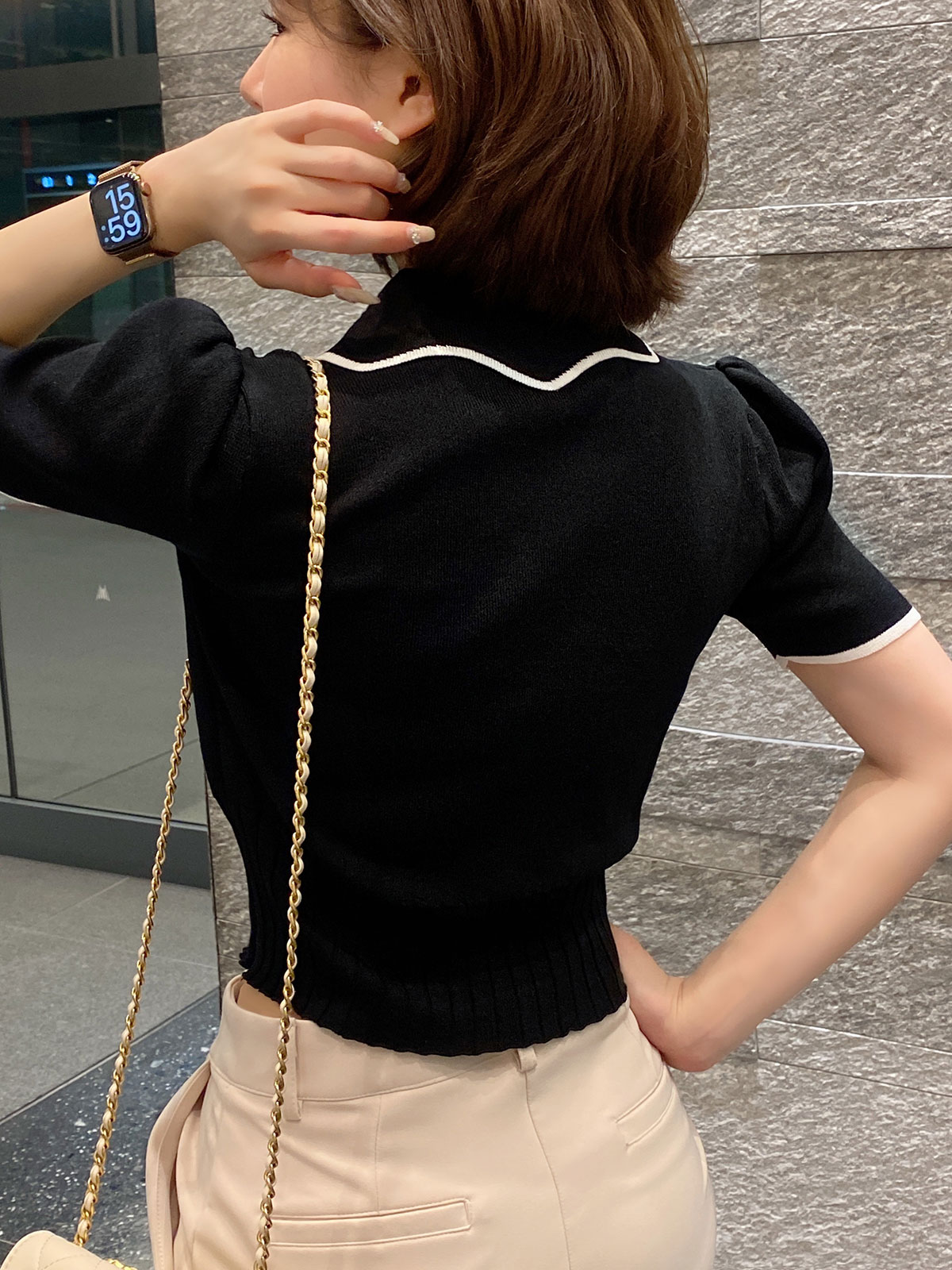  butterfly collar top 顼:
