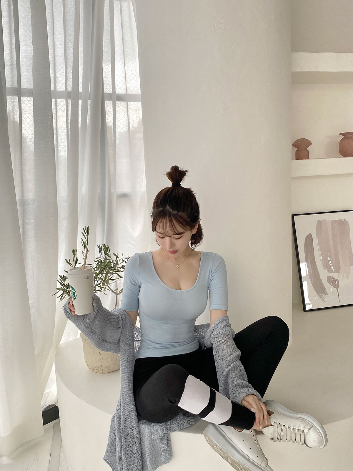  smiley neck T 顼: