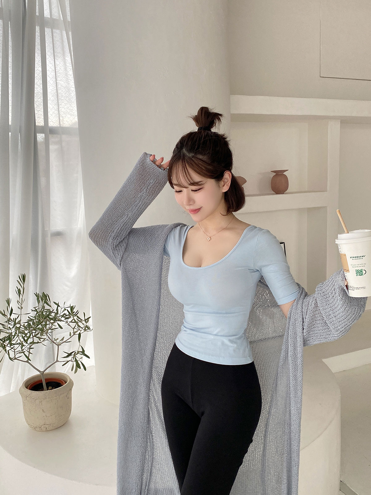  smiley neck T 顼: