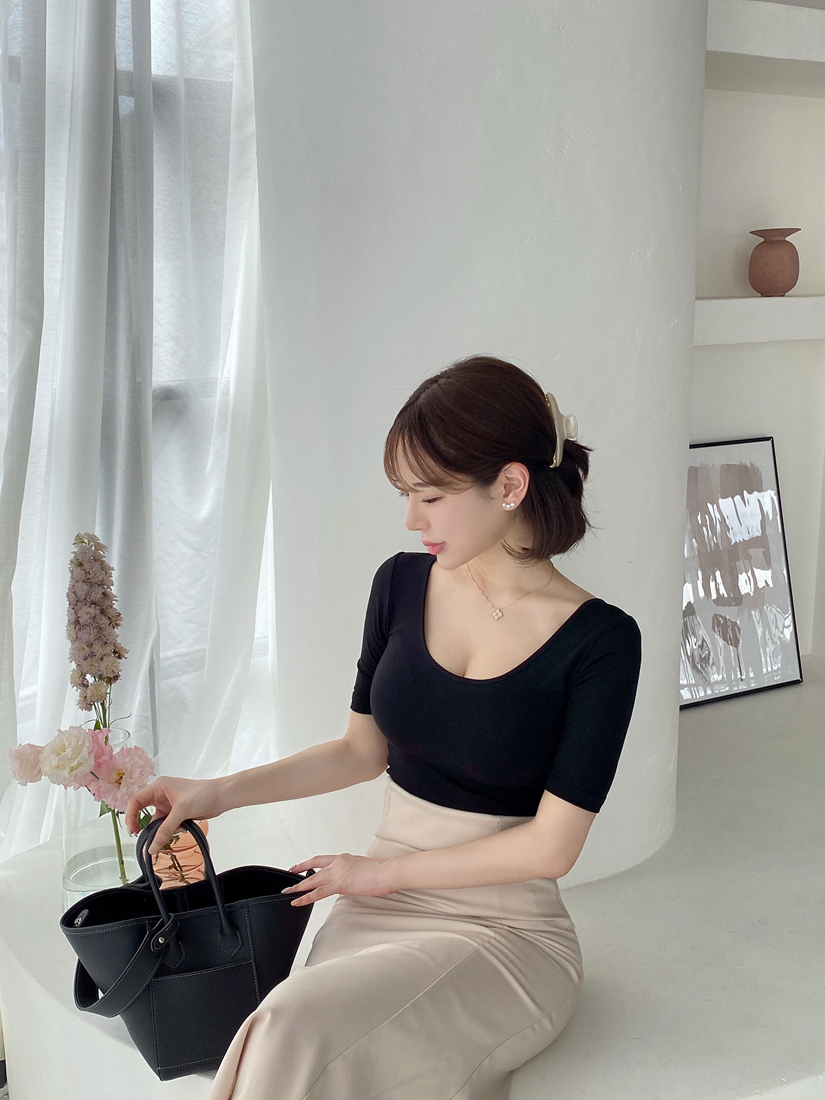  smiley neck T 顼:֥åۥ磻ȡ饤ȥȥ٥꡼ѥ顢֥롼
