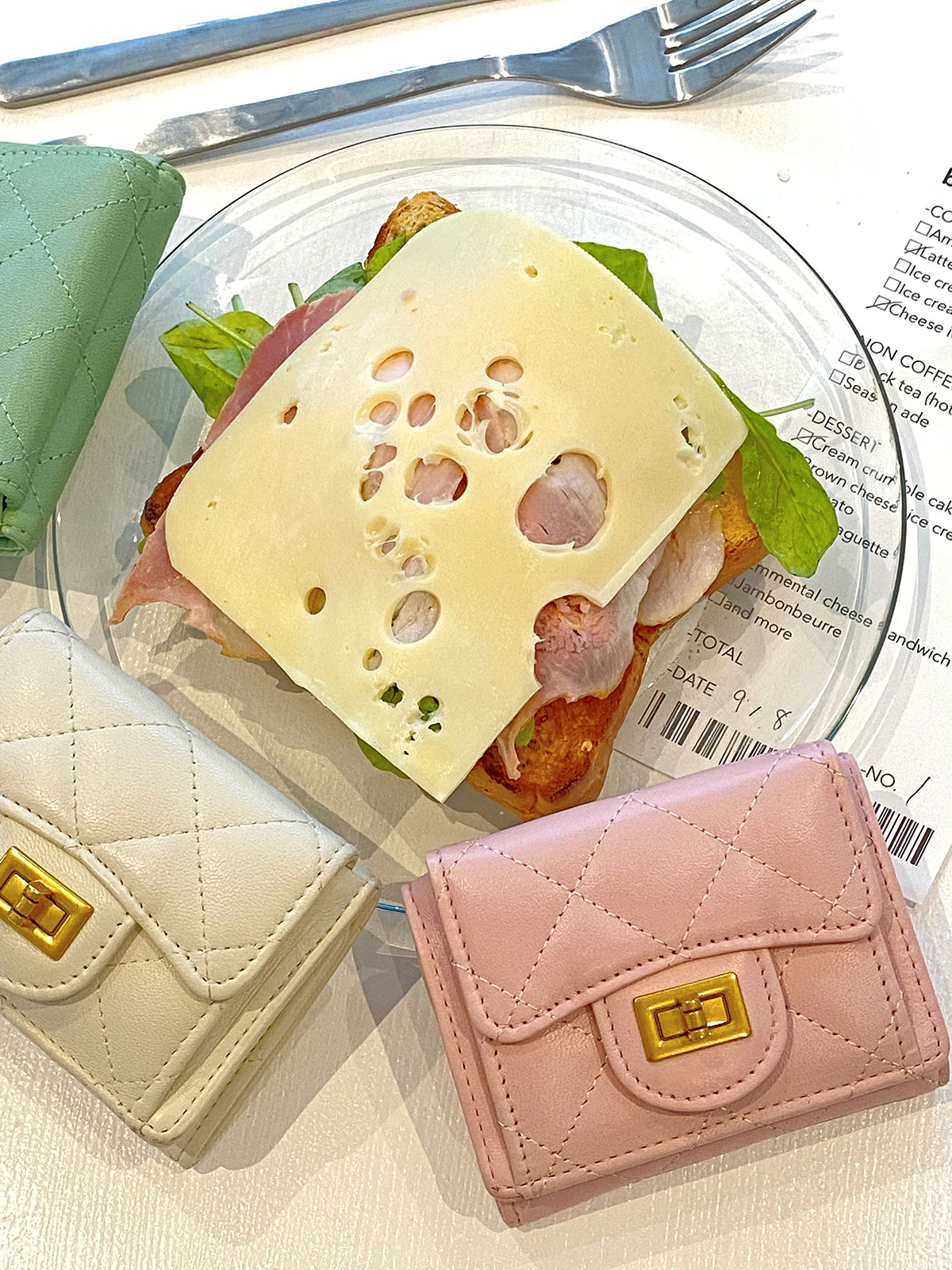  quilting mini Wallet 顼:֥åܥ꡼ϥ̥롢ߥȥ꡼