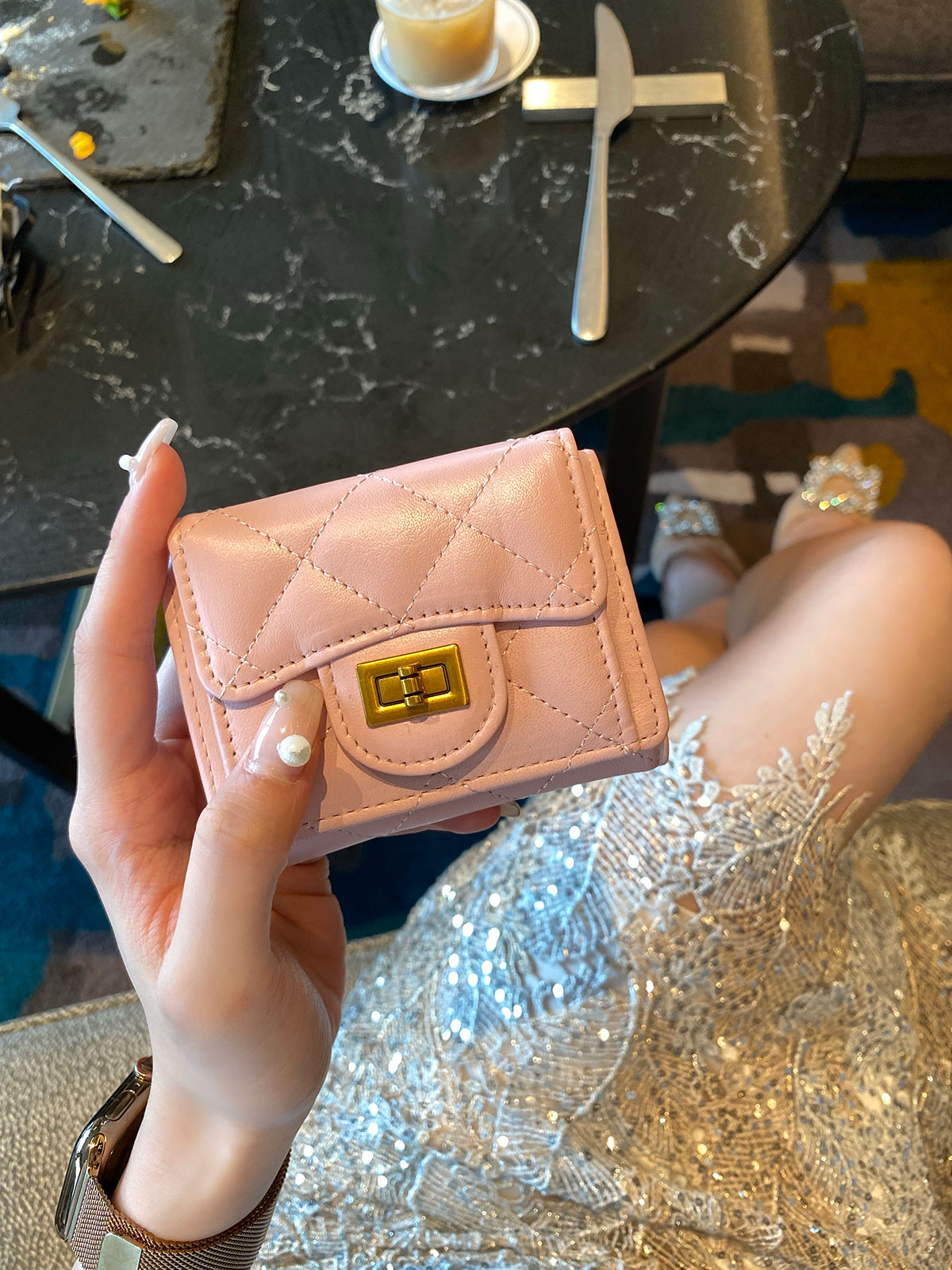  quilting mini Wallet 顼:֥åܥ꡼ϥ̥롢ߥȥ꡼