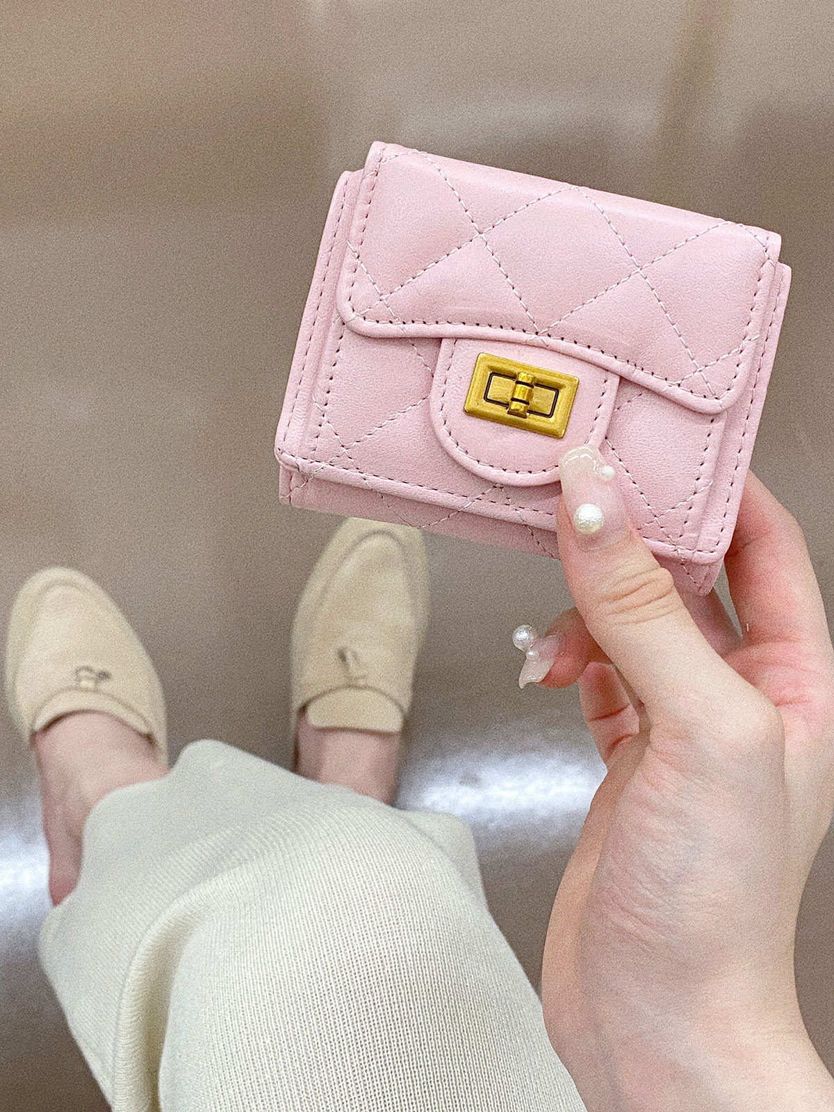  quilting mini Wallet 顼:֥åܥ꡼ϥ̥롢ߥȥ꡼