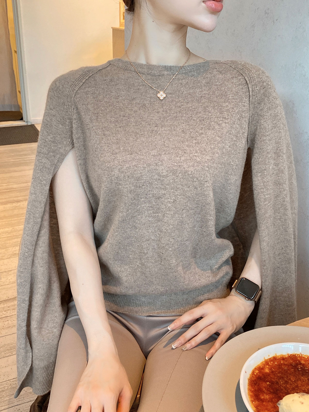  cape alpaca wool knit 顼: