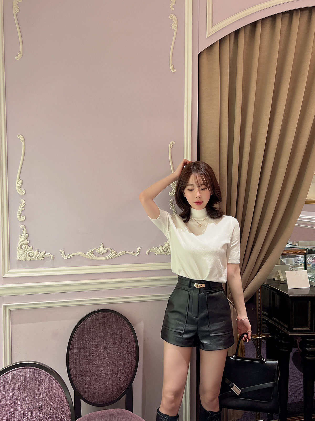  Toujours belt short pt 顼:֥å١