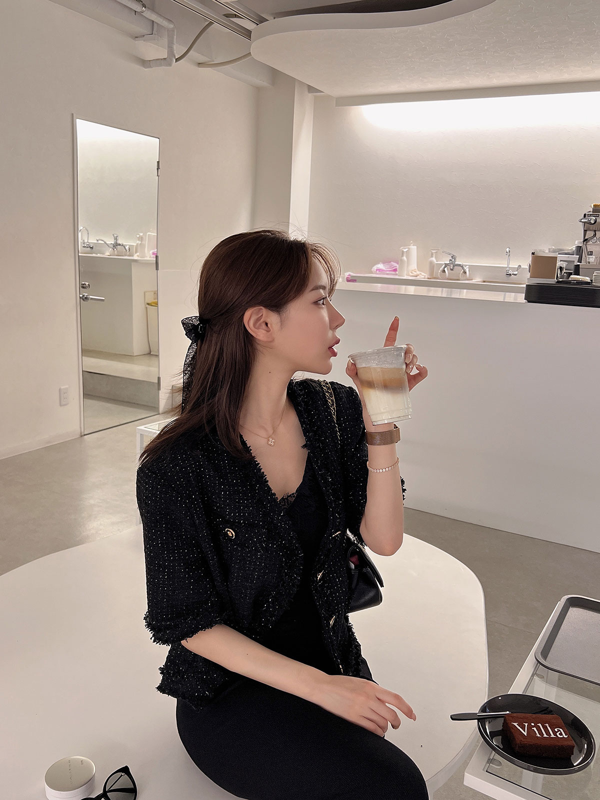 クン シュガーリボンバレッタ カラー:ミッドナイト、レモネード、シュガーラベンダー、スノーピンク