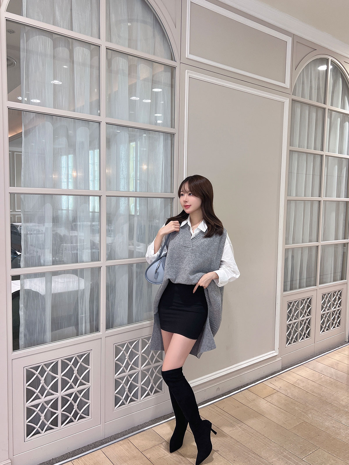 クン ユニセックスオーバーニットベスト カラー: