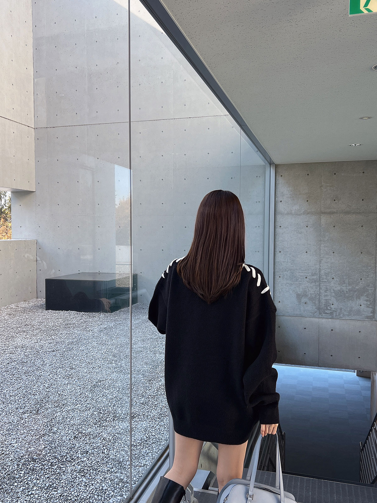 クン スラッシュステッチknit カラー: