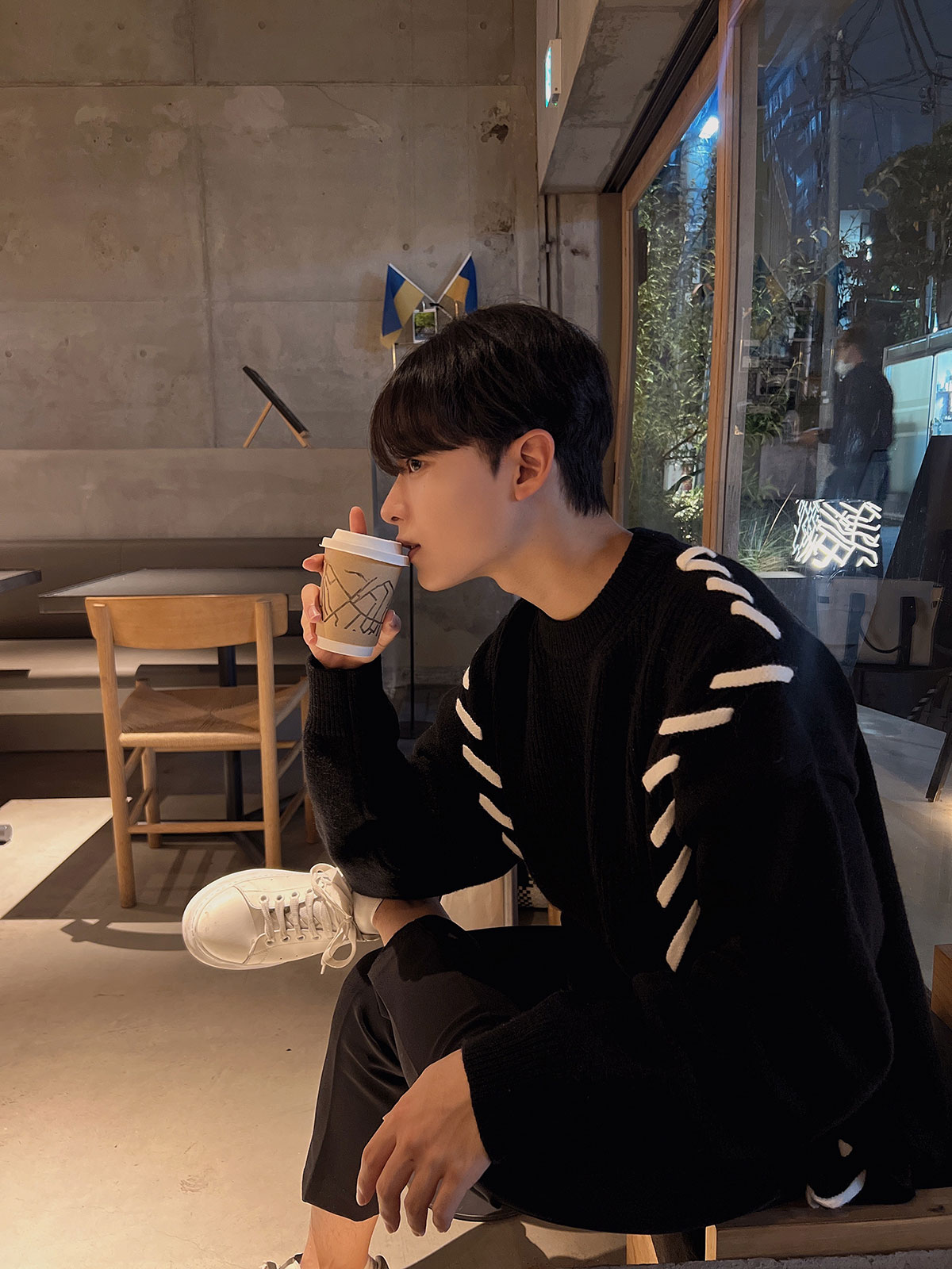 クン スラッシュステッチknit カラー:
