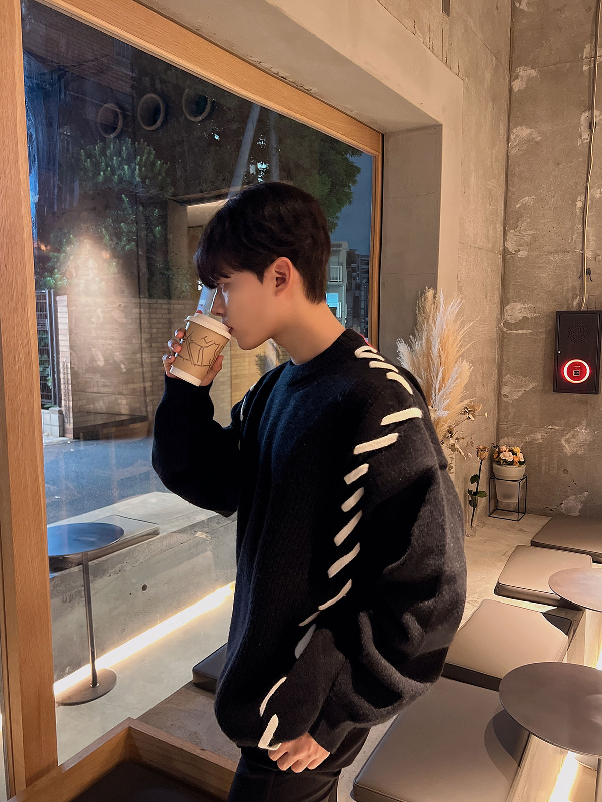 クン スラッシュステッチknit カラー: