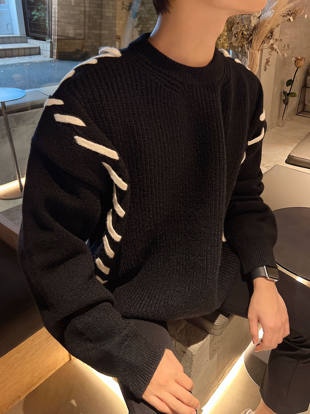 クン スラッシュステッチknit カラー:
