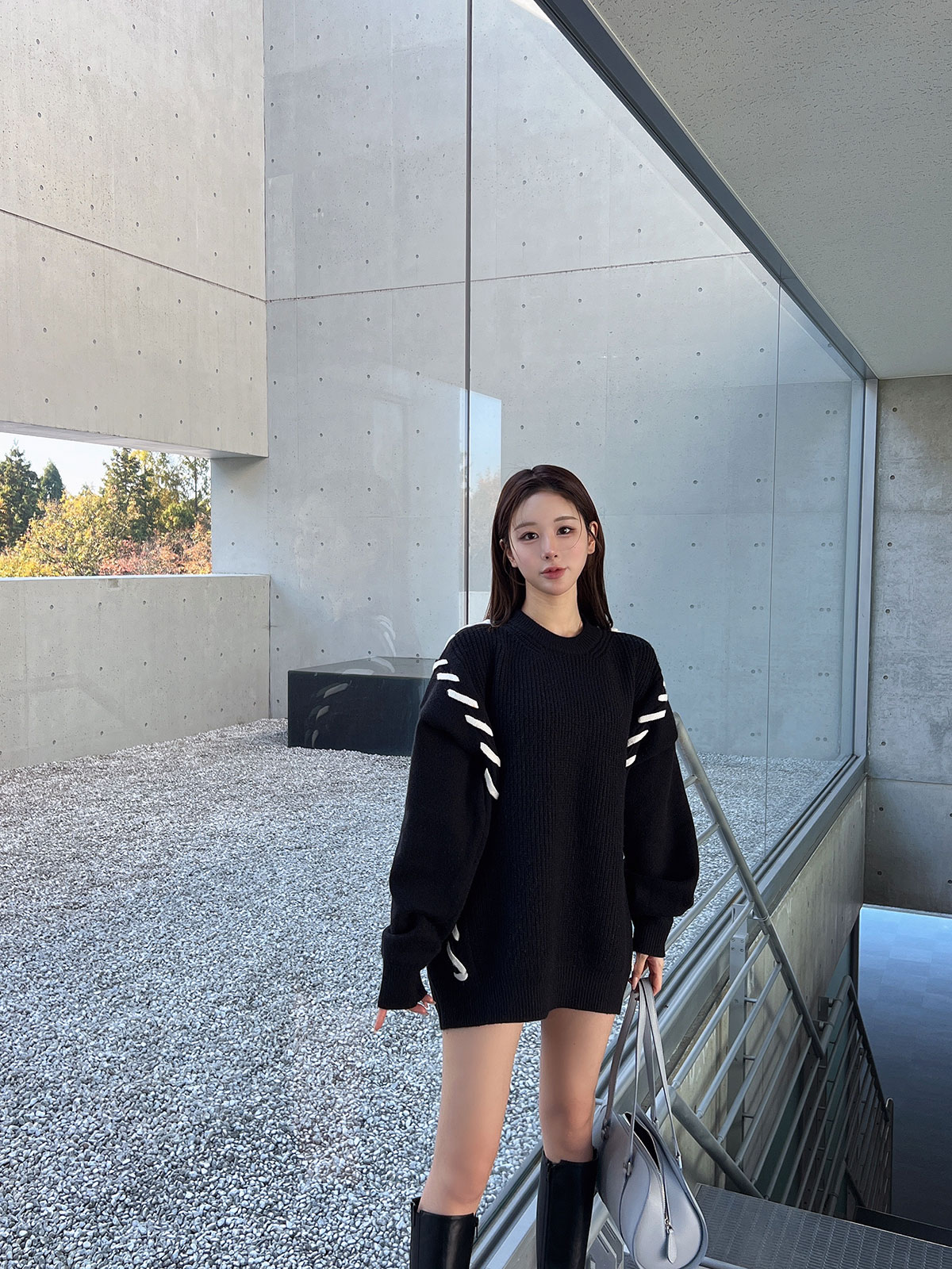 クン スラッシュステッチknit カラー: