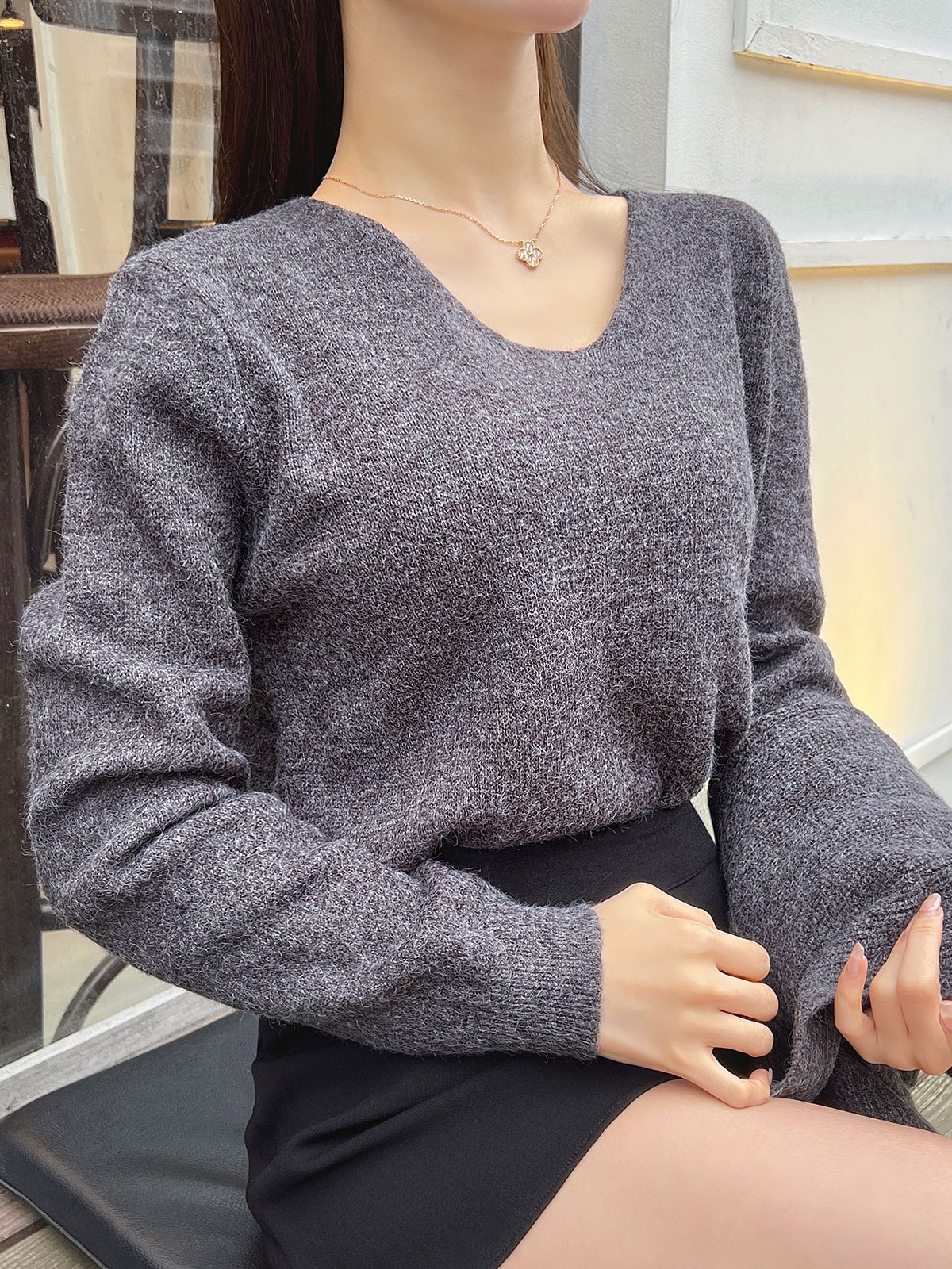 クン 2wayハイネックウォーマーVknit カラー: