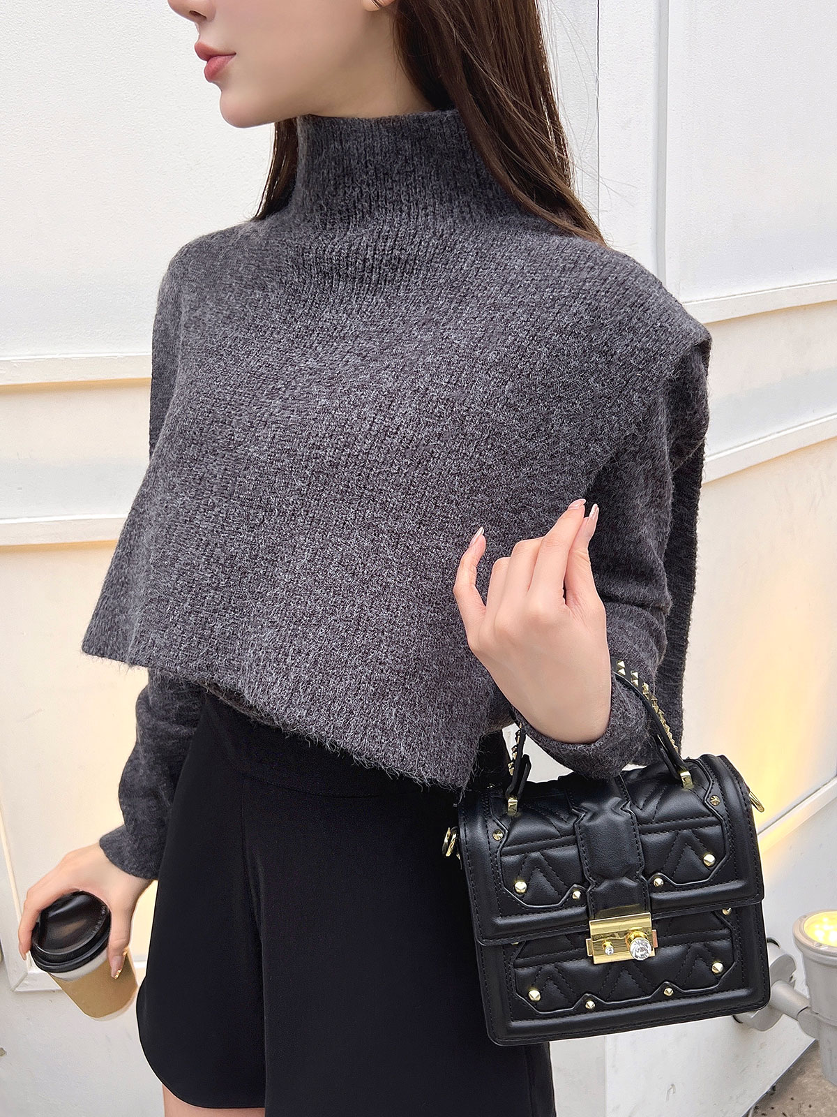 クン 2wayハイネックウォーマーVknit カラー: