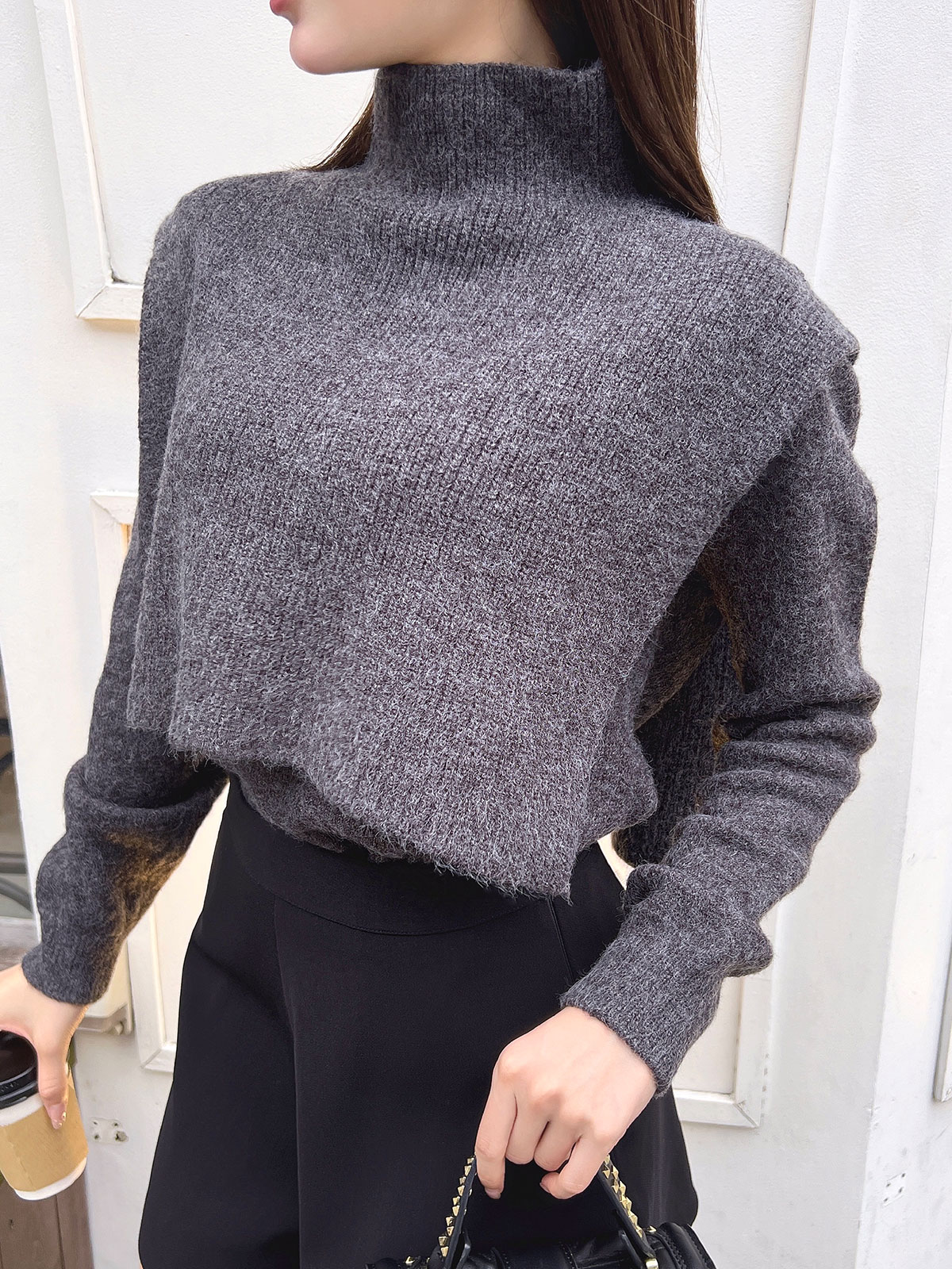 クン 2wayハイネックウォーマーVknit カラー: