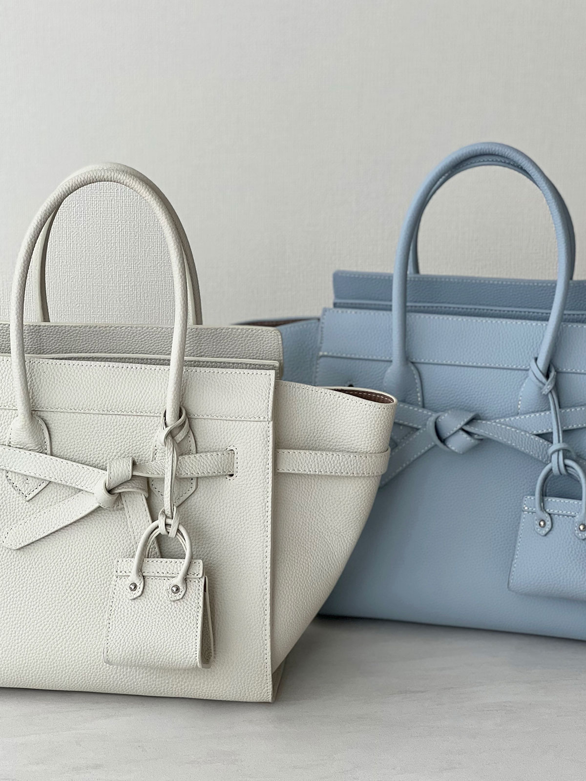 クン 3wayハビングプティレザーbag カラー:ブラック、トープ、アイボリー、レンガ、パステルブルー