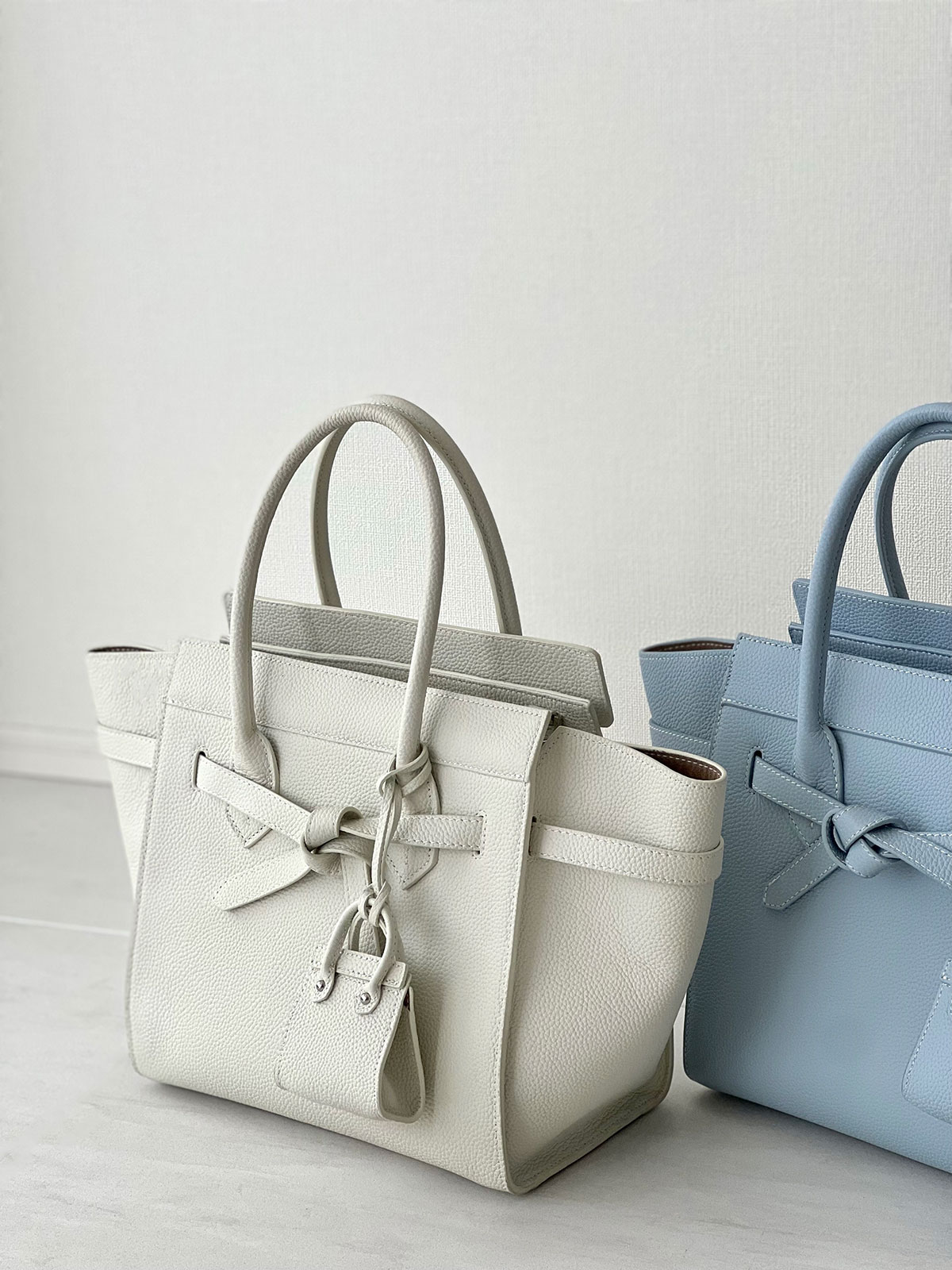 クン 3wayハビングプティレザーbag カラー:ブラック、トープ、アイボリー、レンガ、パステルブルー