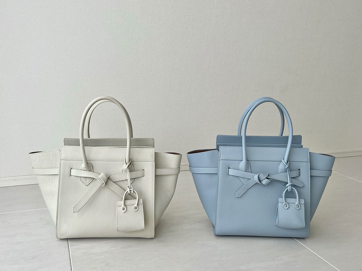 クン 3wayハビングプティレザーbag カラー:ブラック、トープ、アイボリー、レンガ、パステルブルー