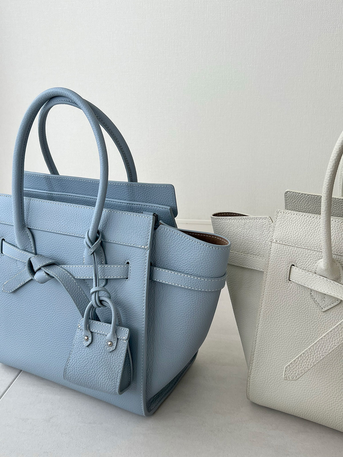 クン 3wayハビングプティレザーbag カラー:ブラック、トープ、アイボリー、レンガ、パステルブルー