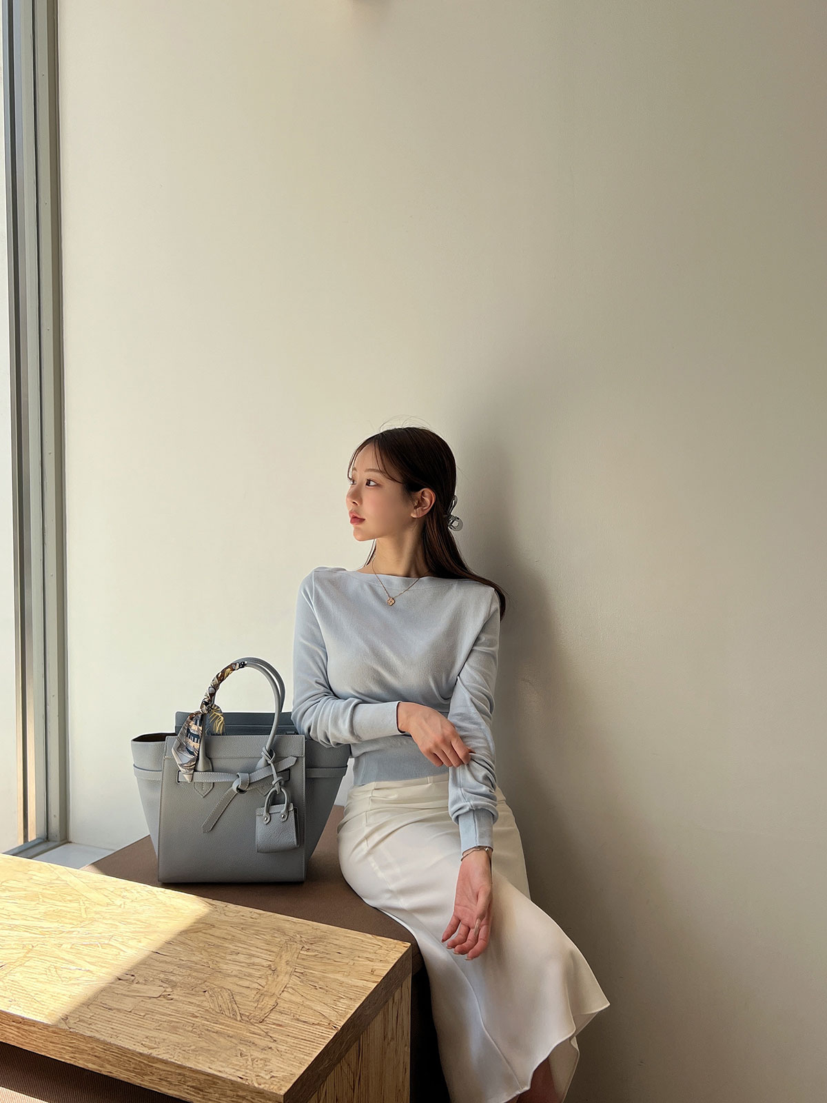 クン 3wayハビングプティレザーbag カラー:ブラック、トープ、アイボリー、レンガ、パステルブルー