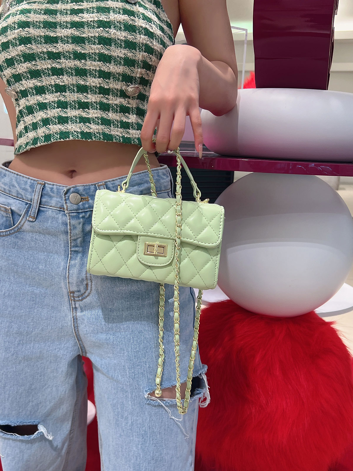 クン キルティングフラップminibag カラー: