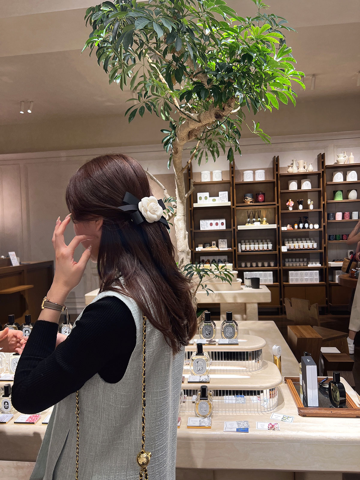 クン twinkleツイードジレ カラー:アイボリー、ミント