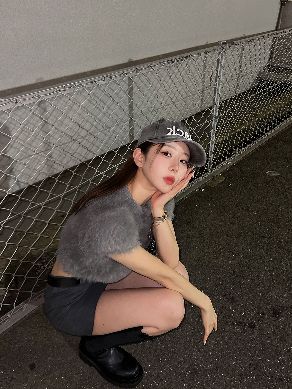 クン ライクラビットシャギーknit