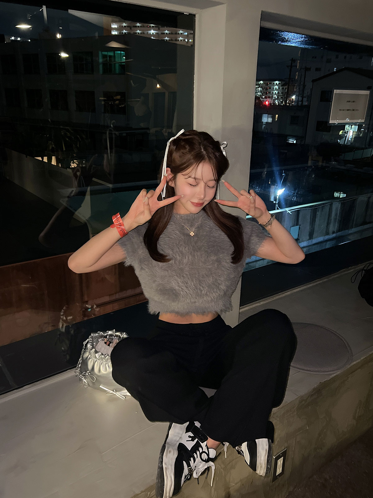 クン ライクラビットシャギーknit