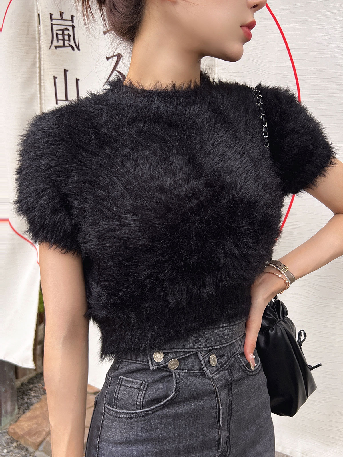 クン ライクラビットシャギーknit