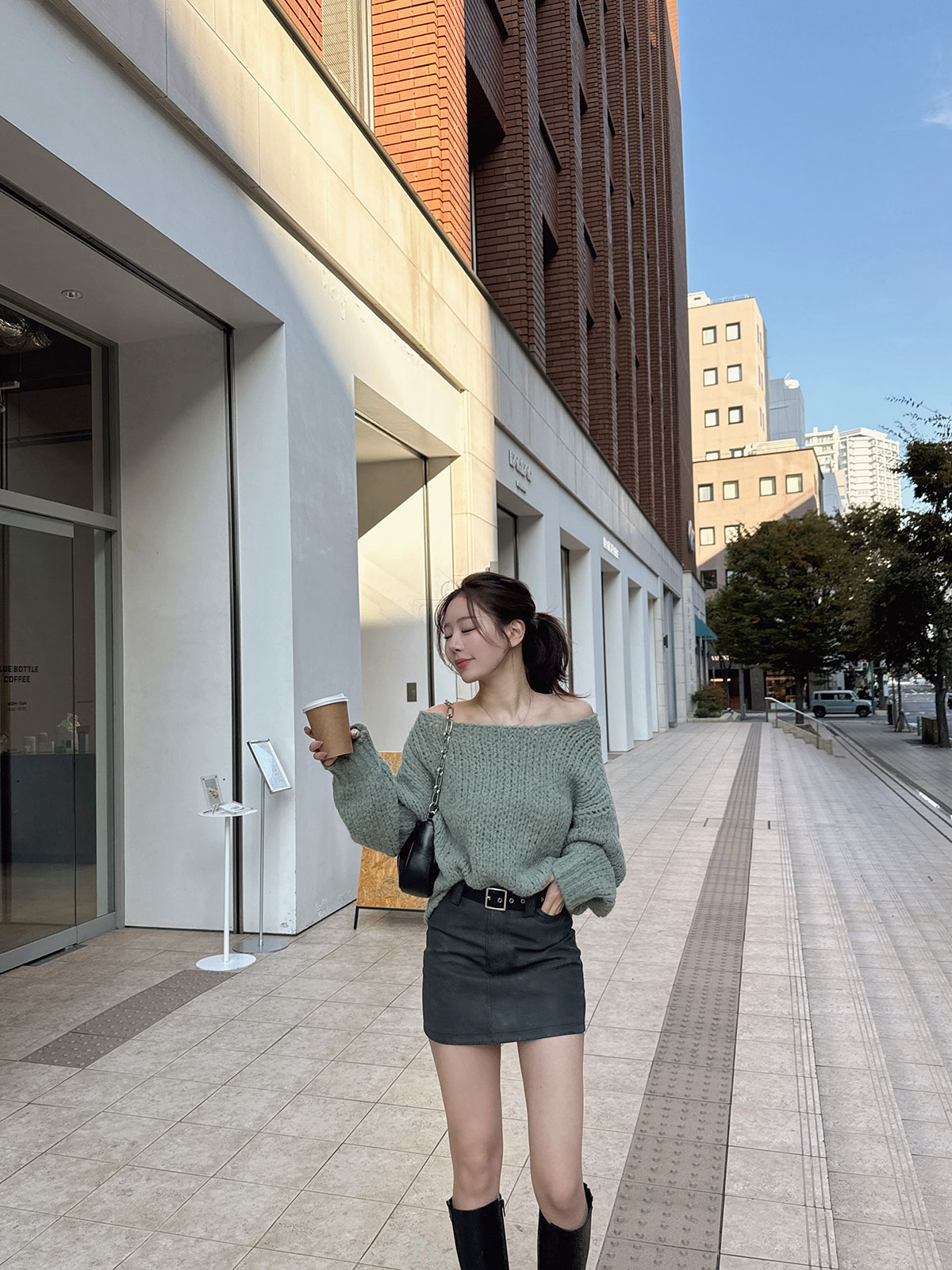 クン ざっくりwoolバトーネックknit カラー:アイボリー、ベージュ、カーキ、グレージュ