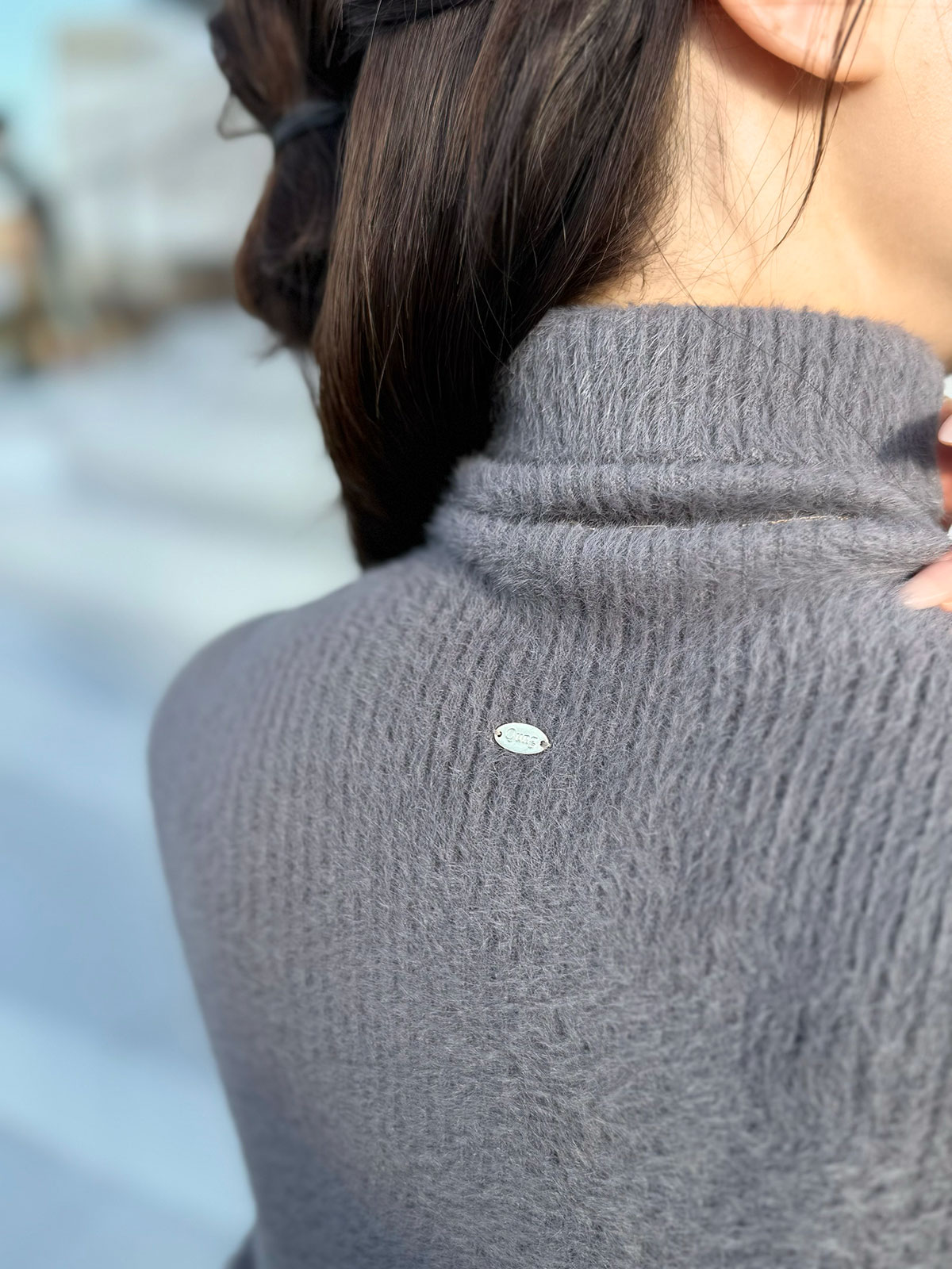 クン フラッフィーテディーフレンチスリーブknit カラー: