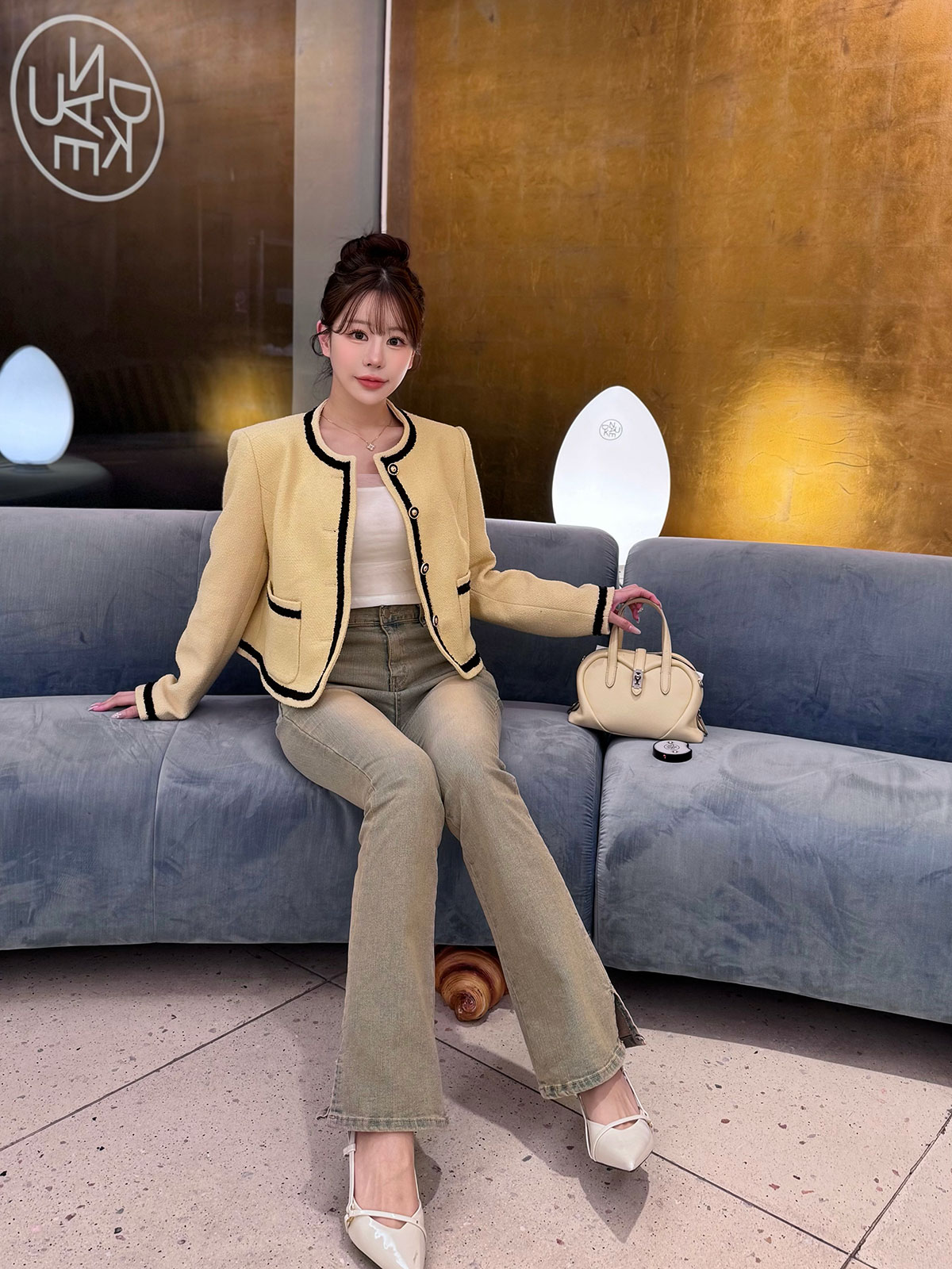 クン クレールバイカラーツイードJK カラー: