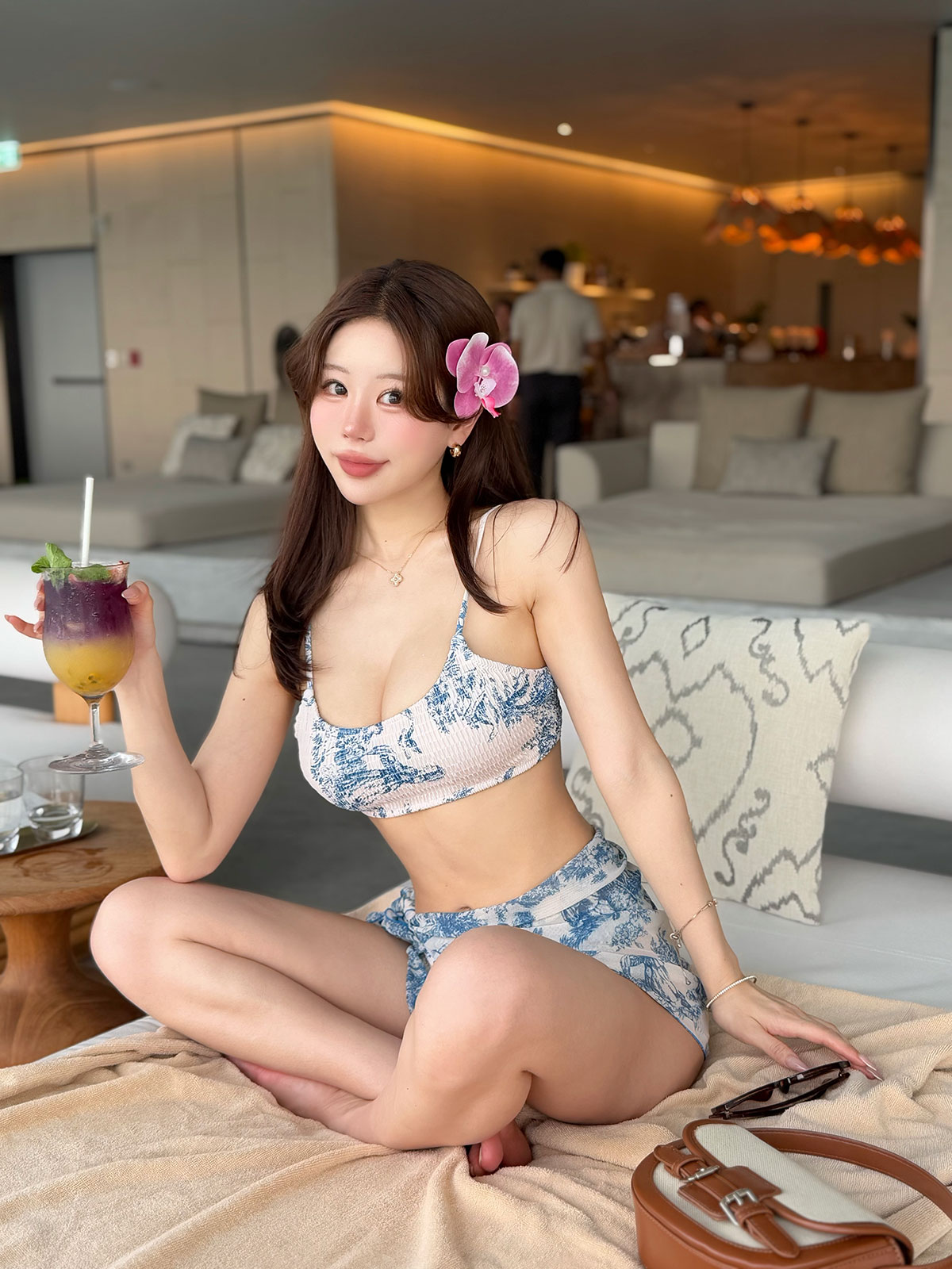 クン ジャルダンvacancesビキニset カラー:ジャルダンブルー