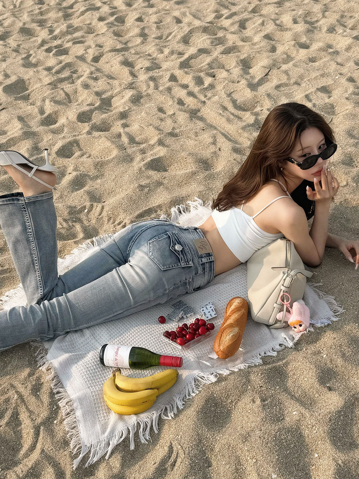 クン Babyフラップハイウォッシュdenim カラー:ハイライトウォッシュ