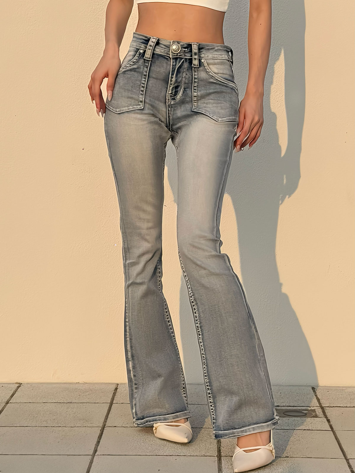 クン Babyフラップハイウォッシュdenim カラー:ハイライトウォッシュ